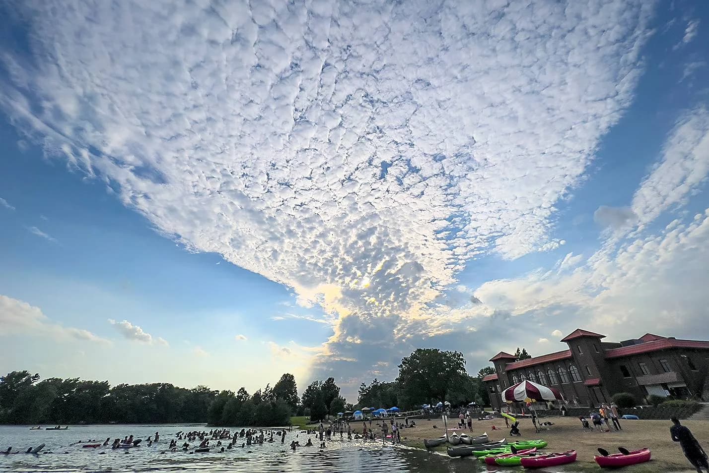 Lake Storey Beach swimming hole near Galesburg, Illinois
