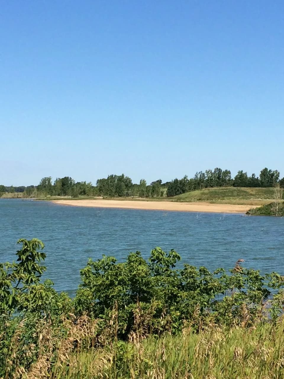 Clinton Lakes County Park swimming hole near St Johns, Michigan