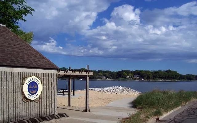 Lakeside Beach swimming hole near Spring Lake, Michigan