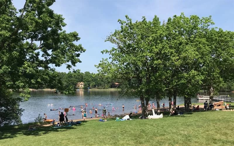 Golden Lake Park swimming hole near Circle Pines, Minnesota