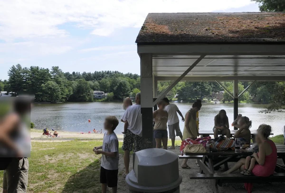 Dudley Beach swimming hole near Dudley, Massachusetts