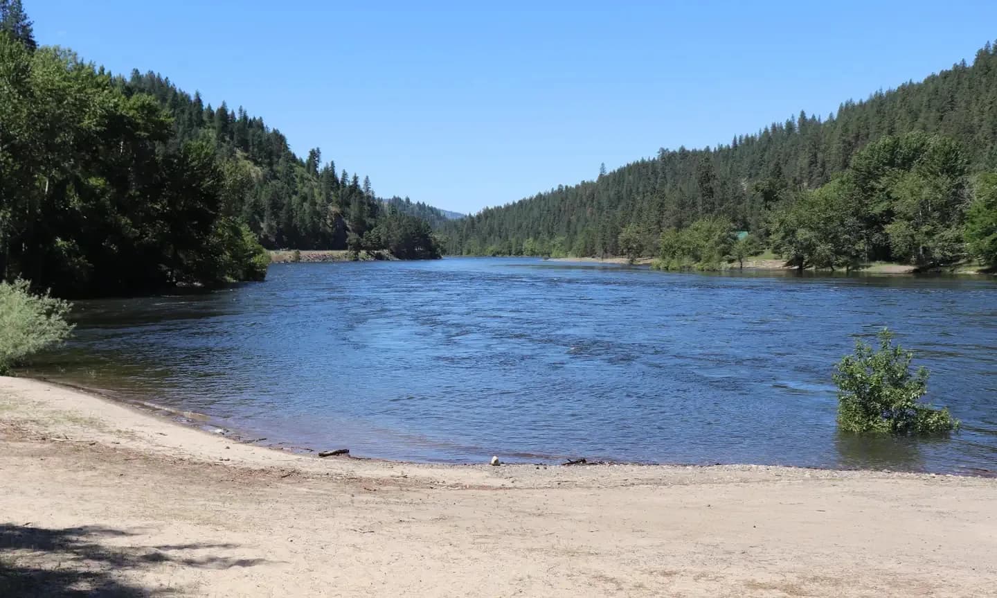 Pink House Recreation Site swimming hole near Orofino, Idaho