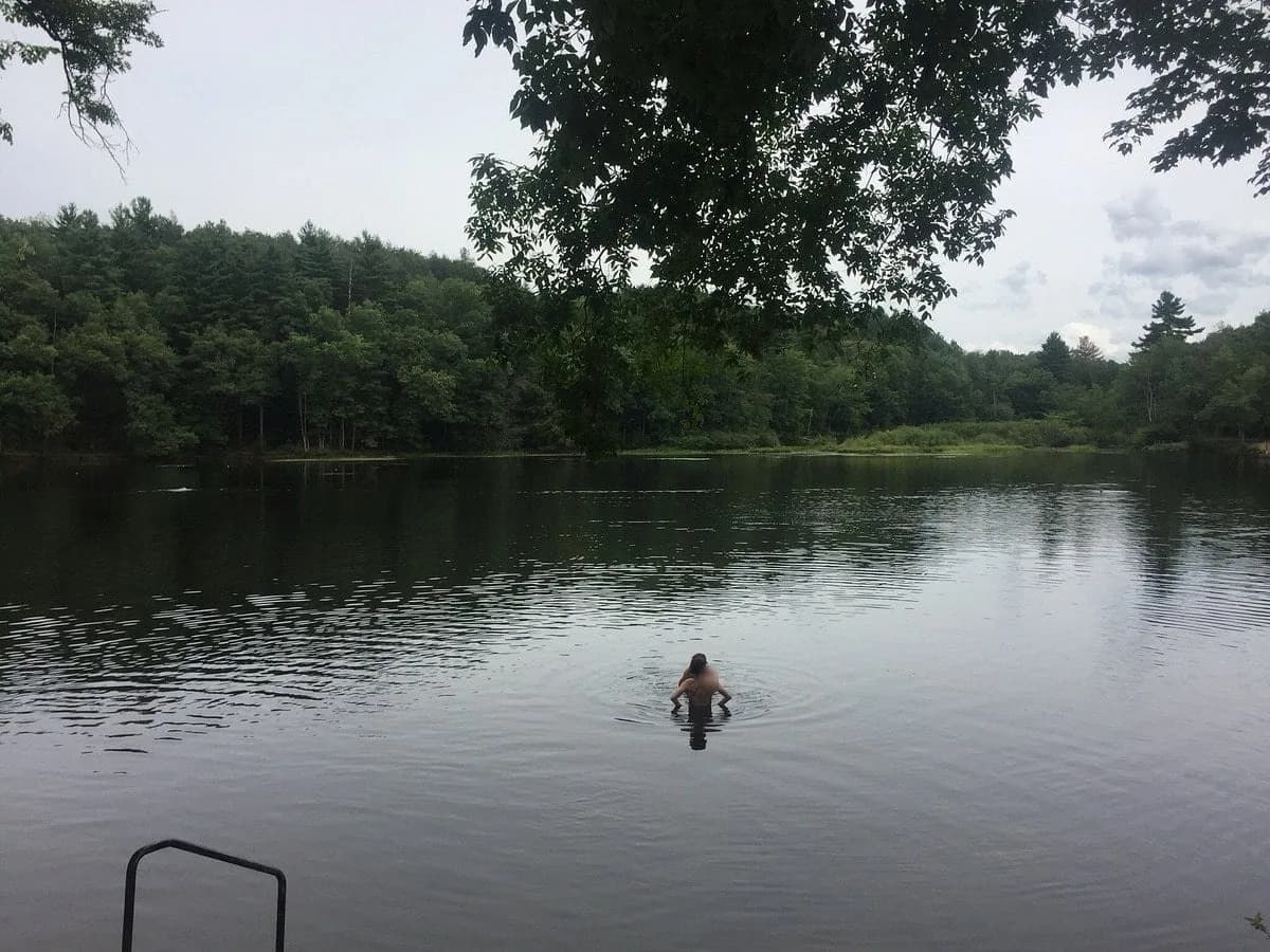 Puffer's Pond Swimming Area swimming hole near Amherst, Massachusetts