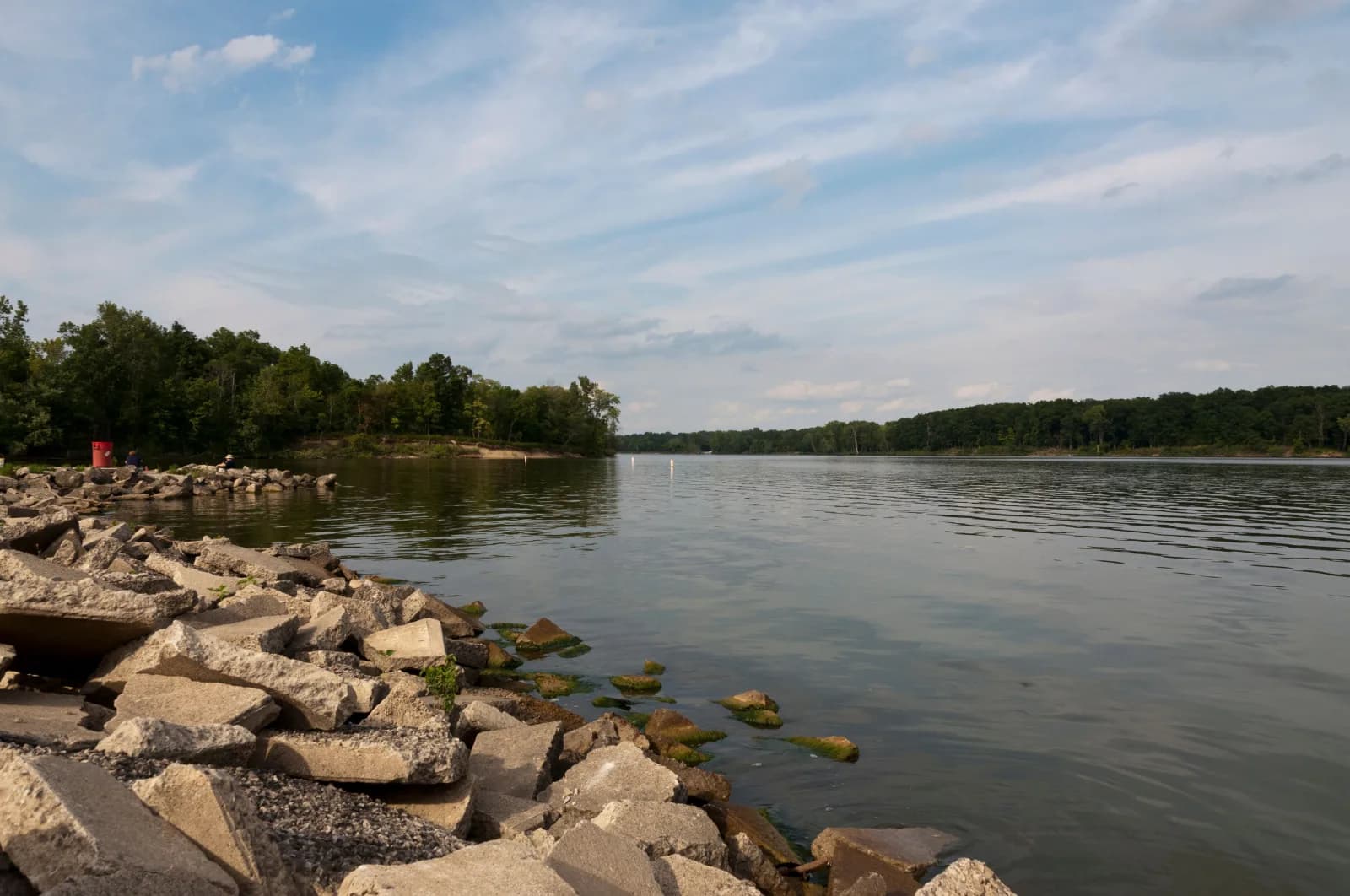 Delaware State Park Beach swimming hole near Delaware, Ohio
