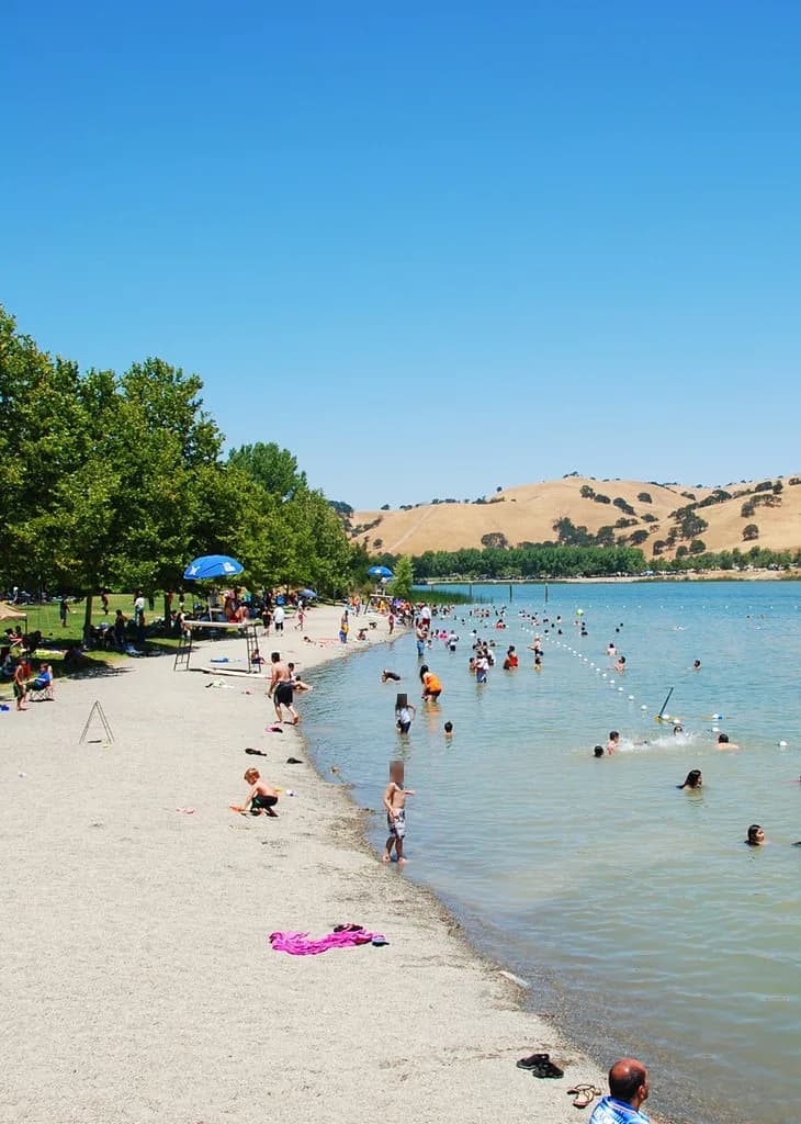 Del Valle West Swim Beach swimming hole near Livermore, California