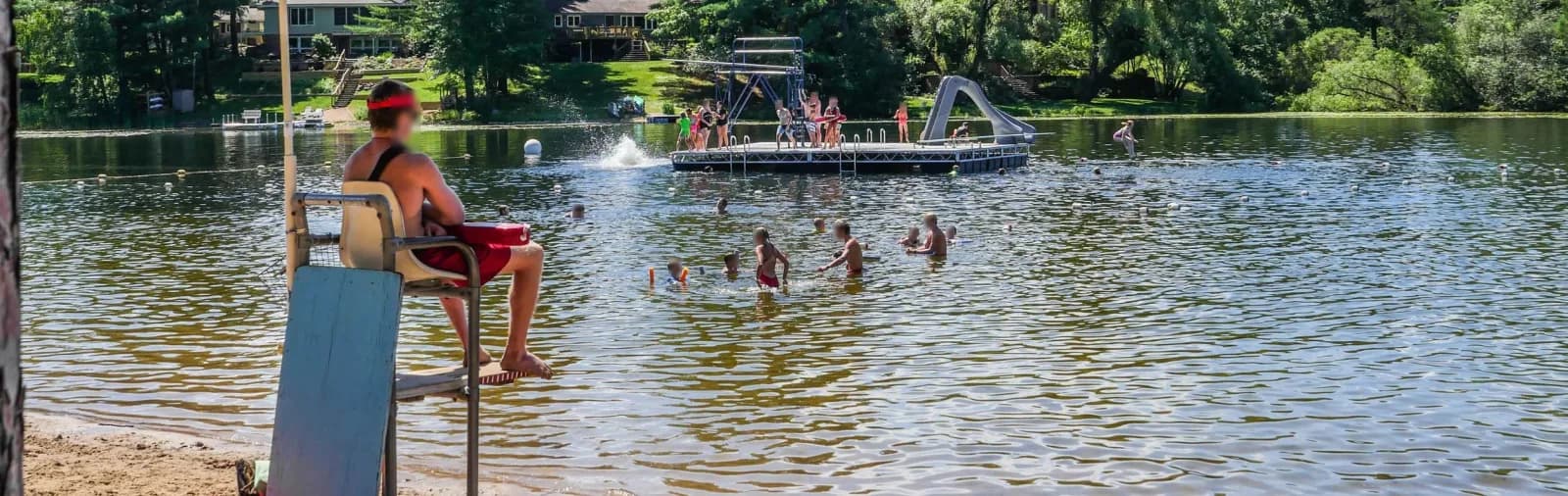 South Park Beach swimming hole near Waupaca, Wisconsin