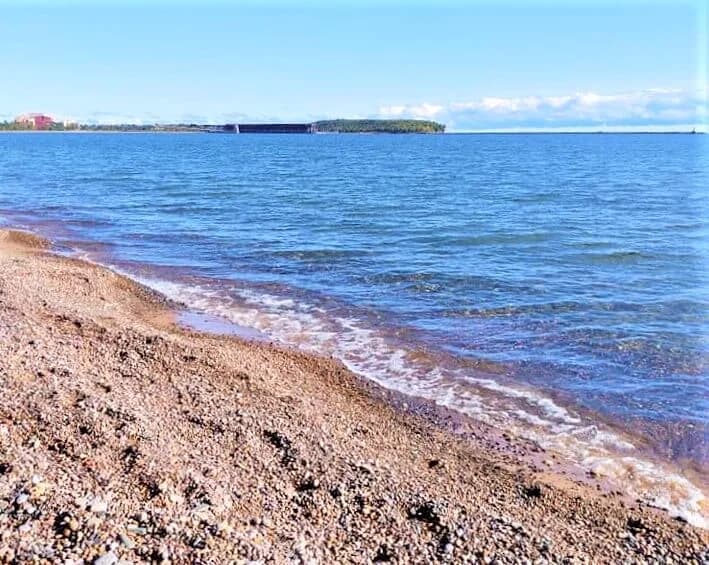 Picnic Rocks Park swimming hole near Marquette, Michigan