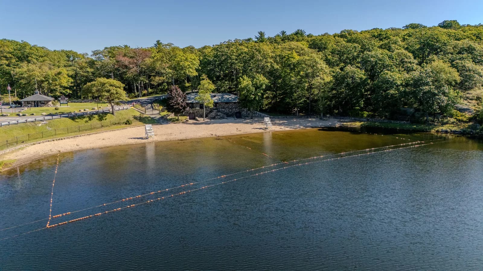 Lake Tiorati Beach swimming hole near Southfields, New York