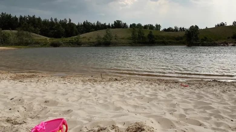 Wazee Beach swimming hole near Black River Falls, Wisconsin
