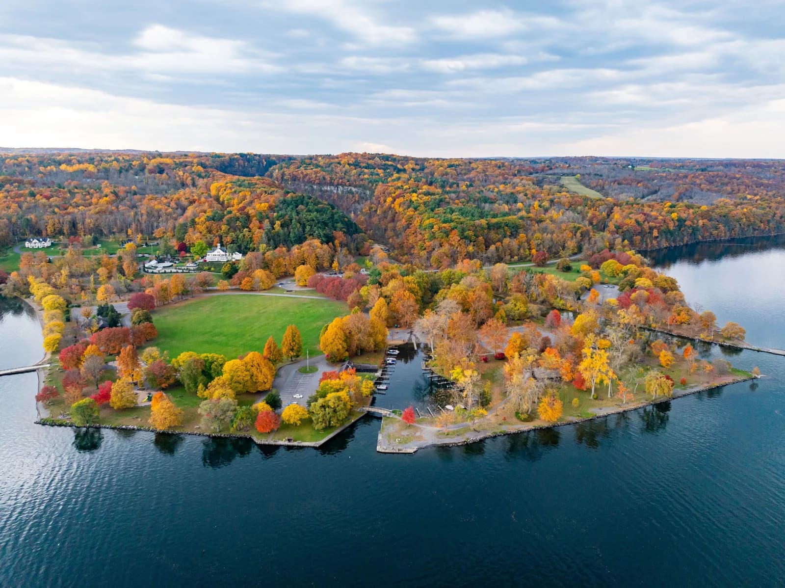 Taughannock Falls State Park swimming hole near Trumansburg, New York