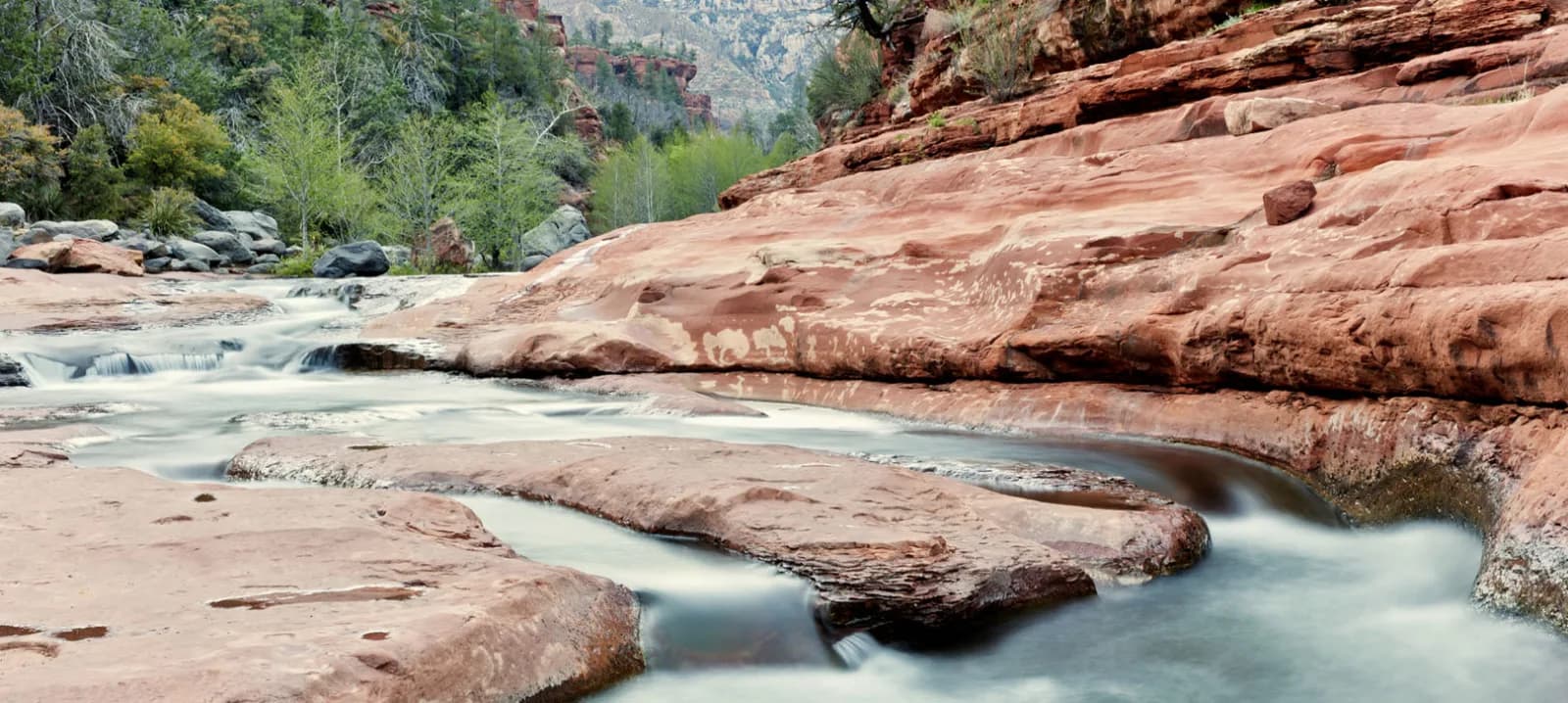 Slide Rock Swim Area swimming hole near Sedona, Arizona