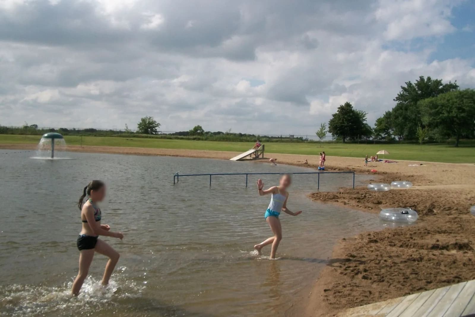Evergreen Lake swimming hole near Hudson, Illinois