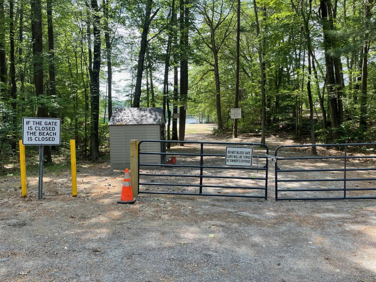 Lancaster Recreation Beach swimming hole near Lancaster, Massachusetts