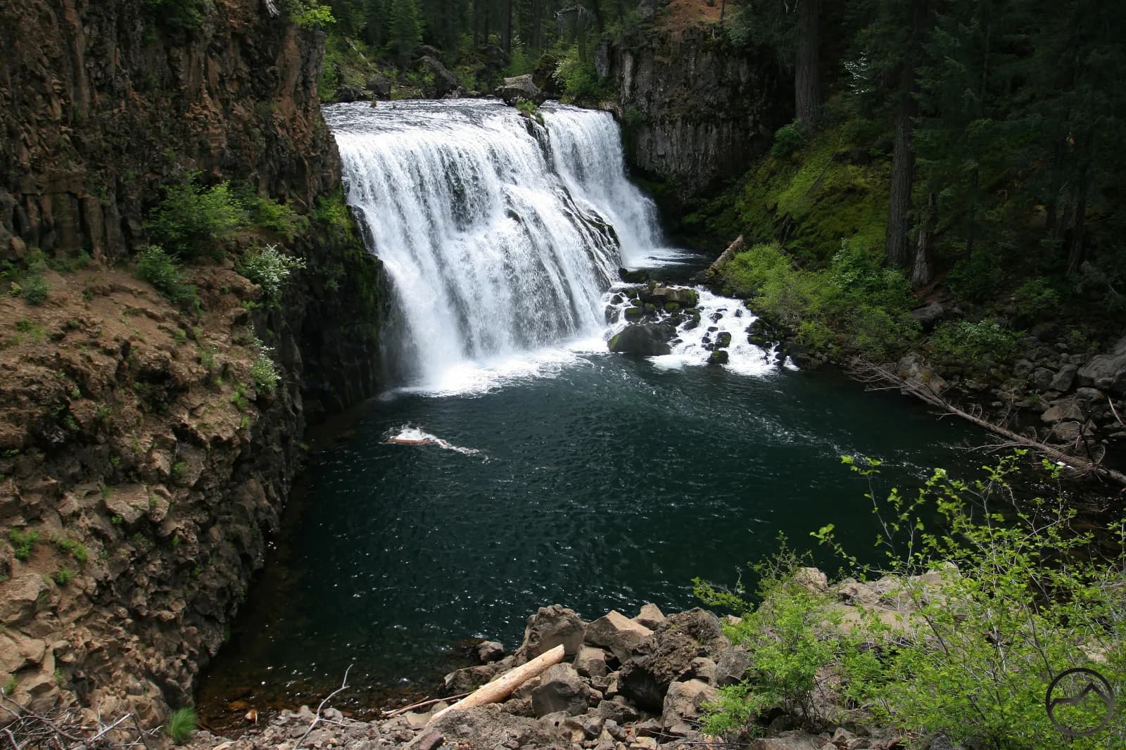 McCloud River - Middle Falls, swim hole swimming hole near McCloud, California