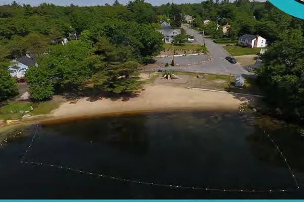 Tyngsborough Town Beach swimming hole near Tyngsborough, Massachusetts