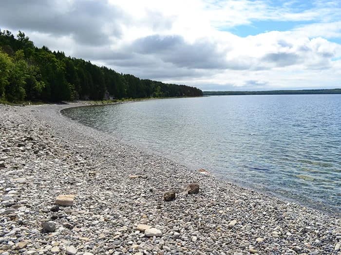 Fayette Historic State Park swimming hole near Garden, Michigan