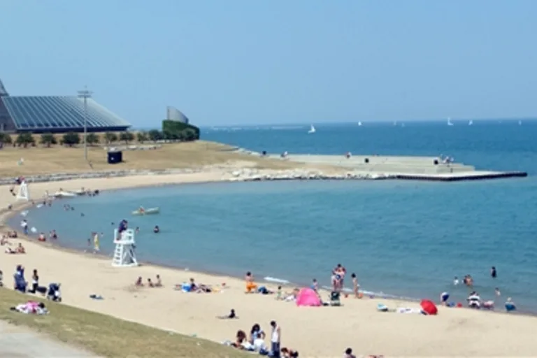 12th Street Beach swimming hole near Chicago, Illinois