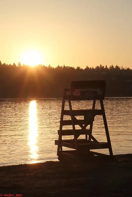 Newcastle Beach Park swimming hole near Bellevue, Washington