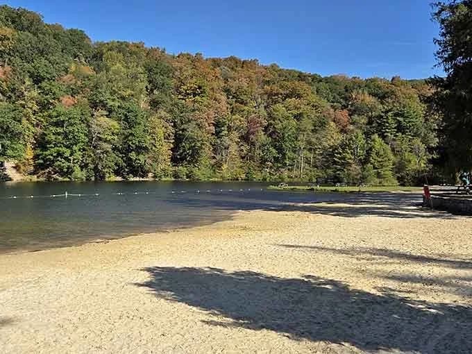 Greenwood Furnace State Park swimming hole near Huntingdon, Pennsylvania