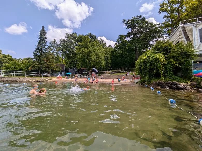 Lake George Beach State Park swimming hole near Lake George, New York
