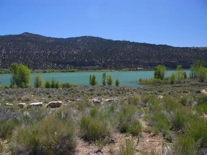 Joes Valley Reservoir swimming hole near Orangeville, Utah