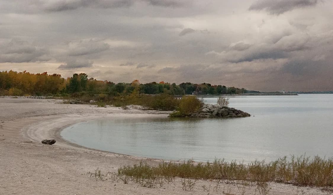 Maumee Bay State Park Beach swimming hole near Oregon, Ohio