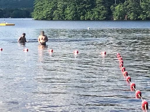 Bennett's Bridge Beach swimming hole near Northwood, New Hampshire