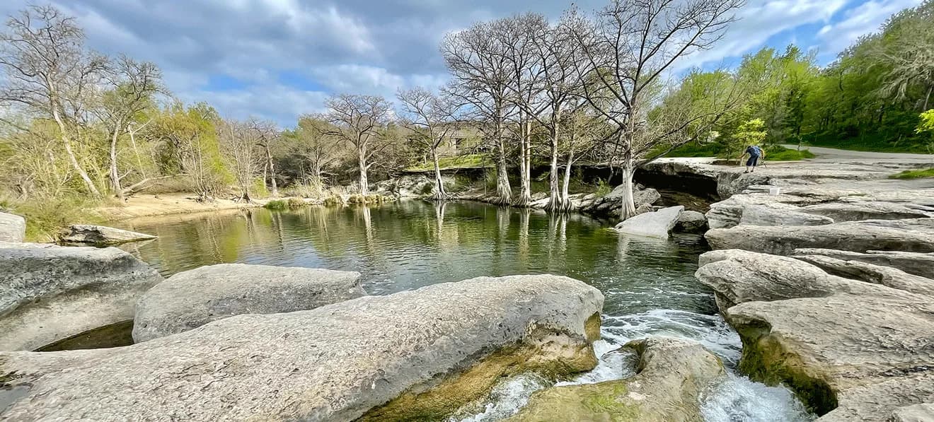 Upper McKinney Falls swimming hole near Austin, Texas