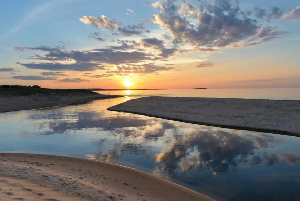 AuTrain beach swimming hole near Au Train, Michigan