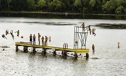 Shady Oak Beach swimming hole near Minnetonka, Minnesota
