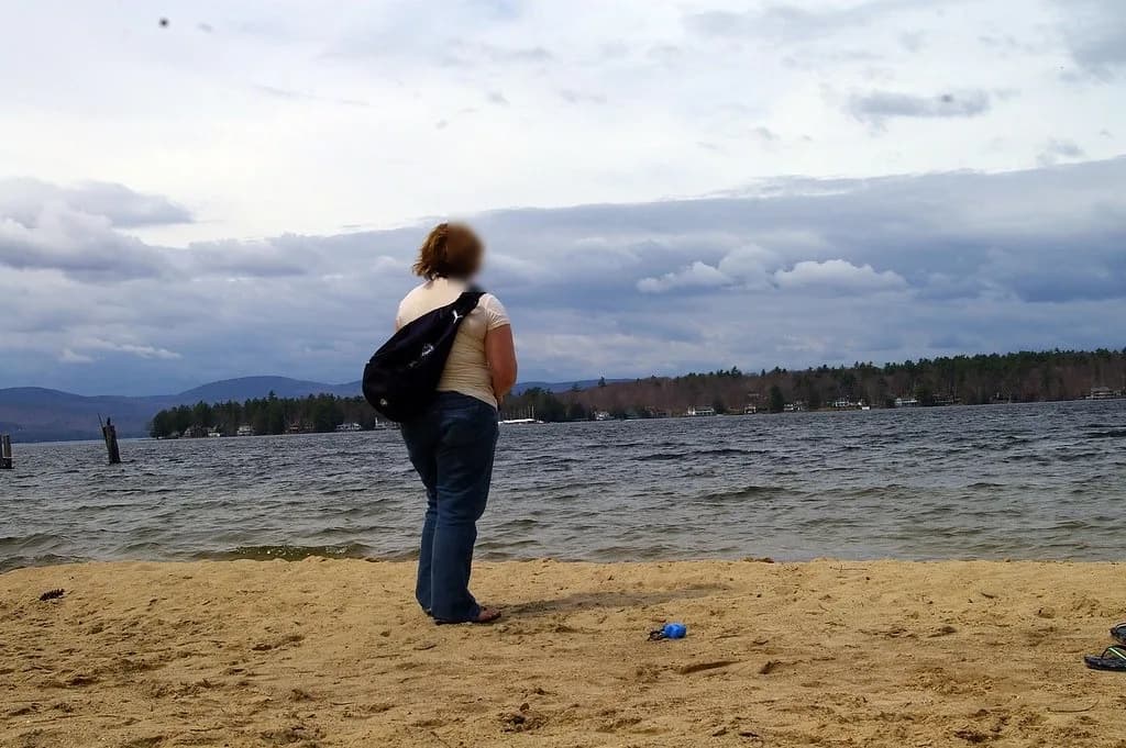 Brewster Beach swimming hole near Wolfeboro, New Hampshire