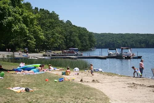 Muskrat Beach swimming hole near Patton, Pennsylvania