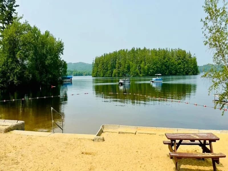 Northwood Lake Beach swimming hole near Northwood, New Hampshire