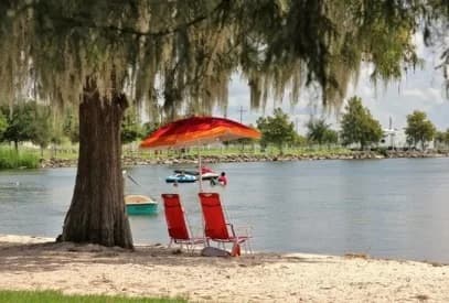 Lake End Park swimming hole near Morgan City, Louisiana