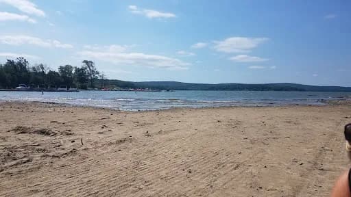 Palmyra Township Public Beach swimming hole near Hawley, Pennsylvania