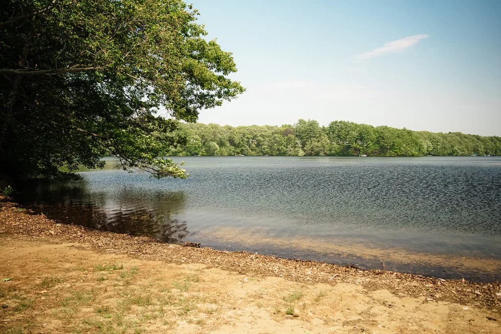 Saxonville Beach swimming hole near Framingham, Massachusetts