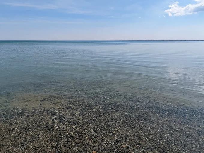 Keewahdin Beach swimming hole near Port Huron, Michigan