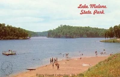 Lake Malone State Park Beach swimming hole near Dunmor, Kentucky