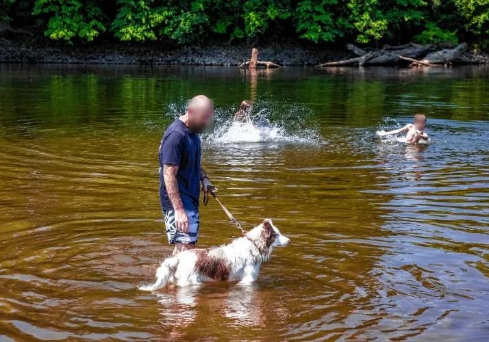 Riverland Beach swimming hole near Canterbury, New Hampshire