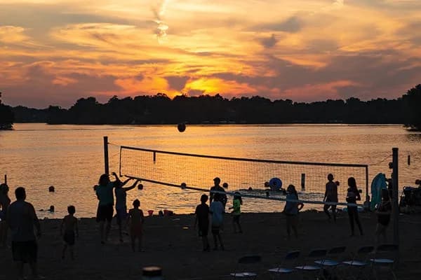 Albert Lea City Beach swimming hole near Albert Lea, Minnesota