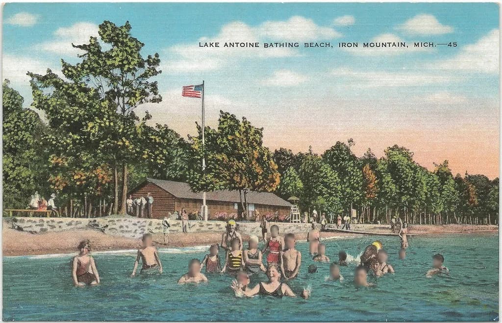 Lake Antoine Park swimming hole near Iron Mountain, Michigan