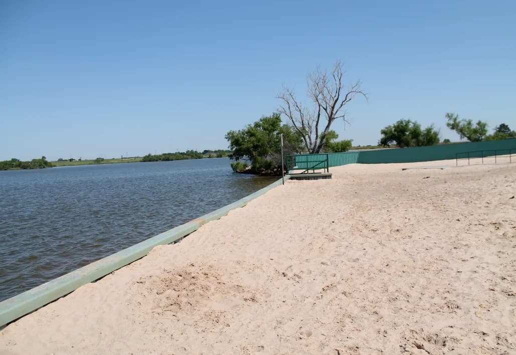 Lake El Reno Swim Beach swimming hole near El Reno, Oklahoma