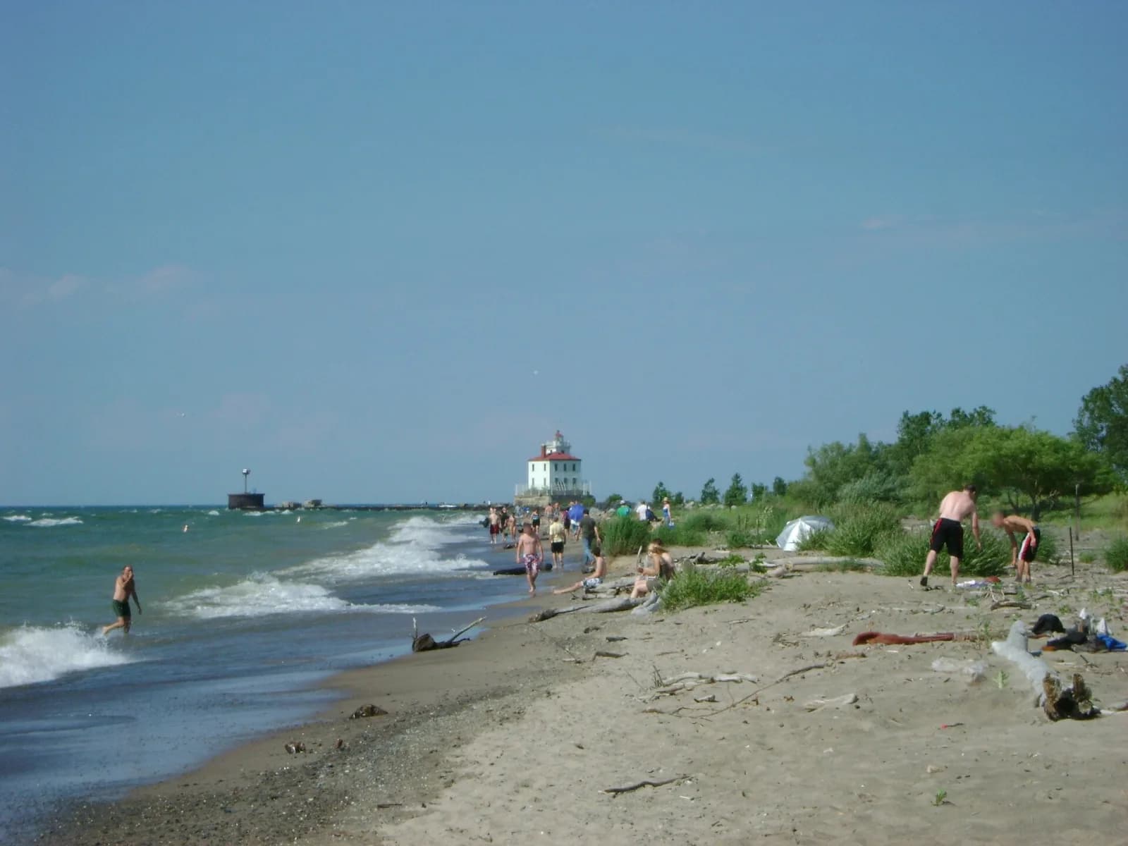 Headlands Beach State Park swimming hole near Mentor, Ohio