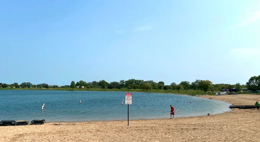 Lake Andrea Beach swimming hole near Pleasant Prairie, Wisconsin