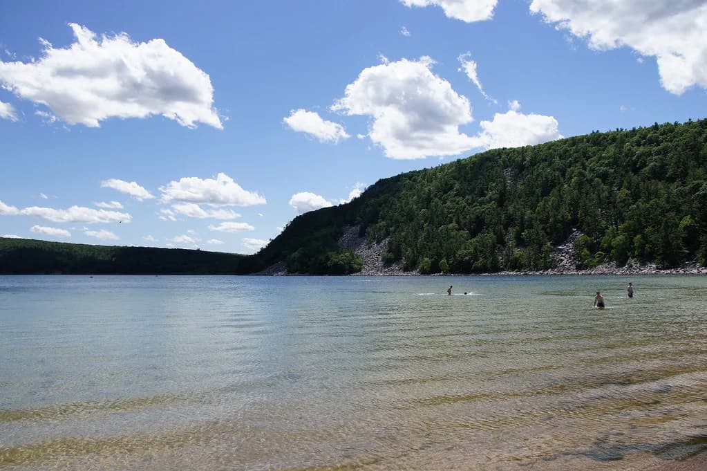 Devil's Lake State Park swimming hole near Baraboo, Wisconsin