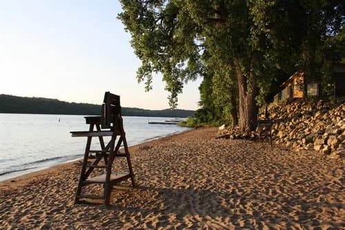 Prescott Beach swimming hole near Prescott, Wisconsin