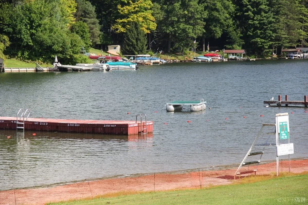 Public Swimming Beach swimming hole near Caneadea, New York
