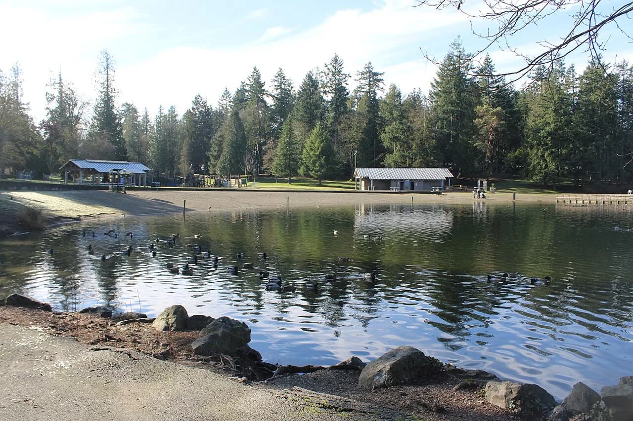 Steel Lake swimming hole near Federal Way, Washington
