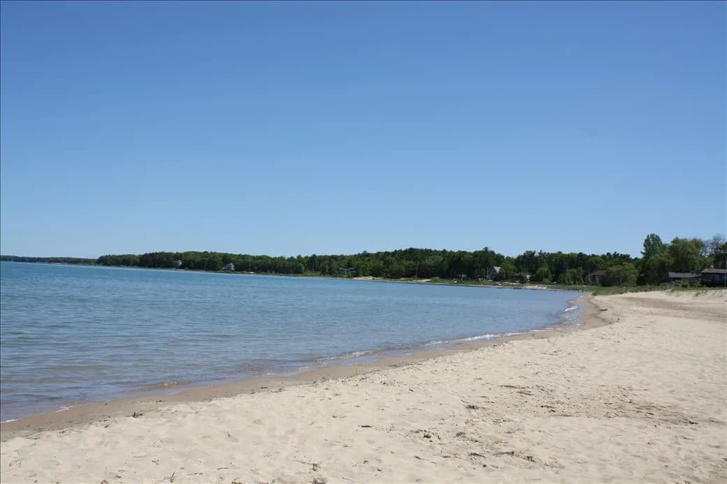 Dam Beach and Fishing Park swimming hole near Elk Rapids, Michigan