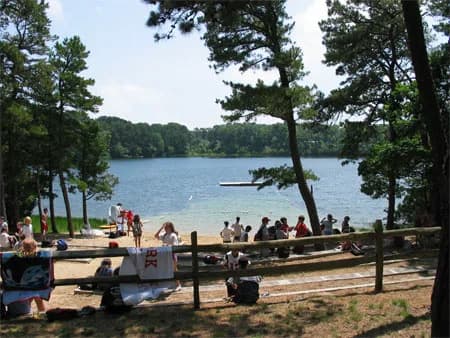 Flax Pond Recreation Area swimming hole near South Yarmouth, Massachusetts